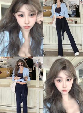 LISEYEN设计师 面料Q弹 遮三角区显腿长两米的神裤！女休闲设计感