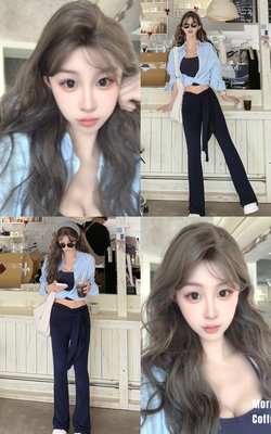 LISEYEN设计师 面料Q弹 遮三角区显腿长两米的神裤！女休闲设计感