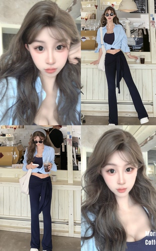 LISEYEN设计师 面料Q弹 遮三角区显腿长两米的神裤！女休闲设计感