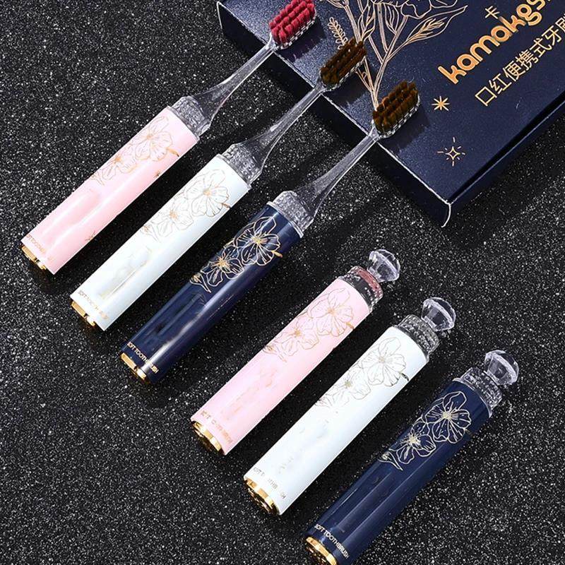 高档【轻奢礼盒装】口红式女士家用酒店出差家用软毛可折叠牙刷,洗护清洁剂/卫生巾/纸/香薰,一次性擦脚纸/巾,淘宝优惠券,粉丝福利购,淘宝优惠卷