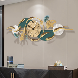 新中国风挂钟客厅家居时尚2023新流行钟无障碍豪华装饰创意钟挂钟