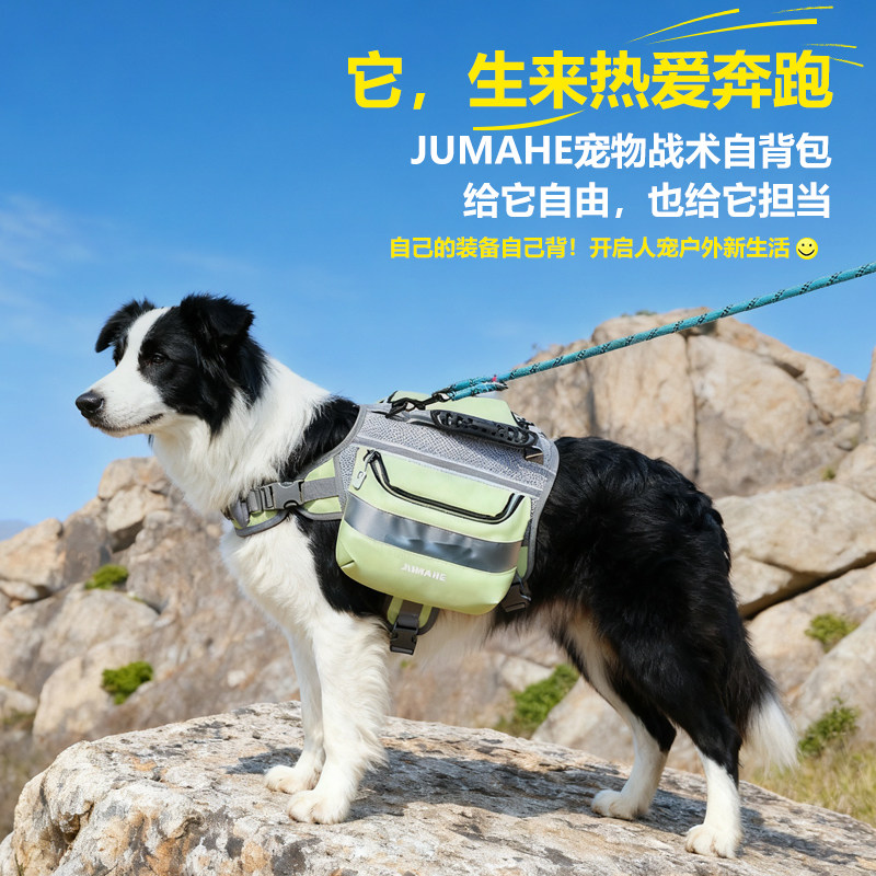 狗狗自背包大型犬外出大容量战术驮包可装水边境牧羊犬金毛德牧拉