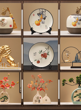 新中式样板间软装摆件电视柜书房客厅装饰工艺品寓意好物乔迁礼物