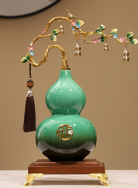 五福临门创意葫芦摆件新中式客厅酒柜招财纳福装饰品乔迁新居礼品