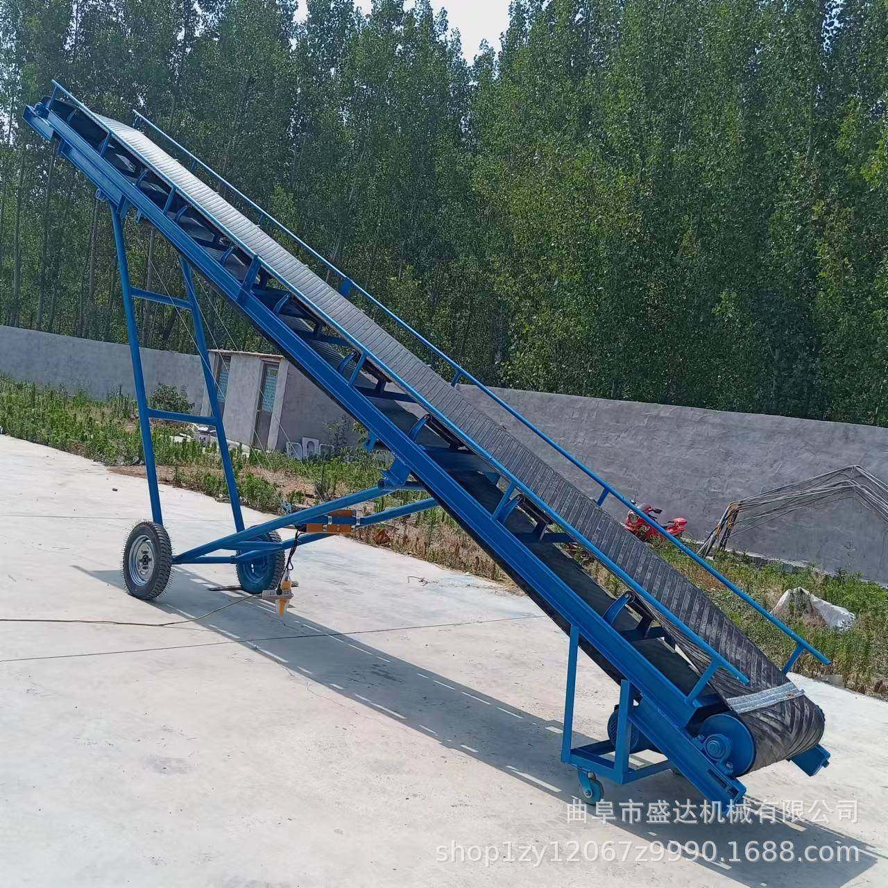 600带宽爬坡装车皮带机小型食品用PVC皮带运输机传送带价格