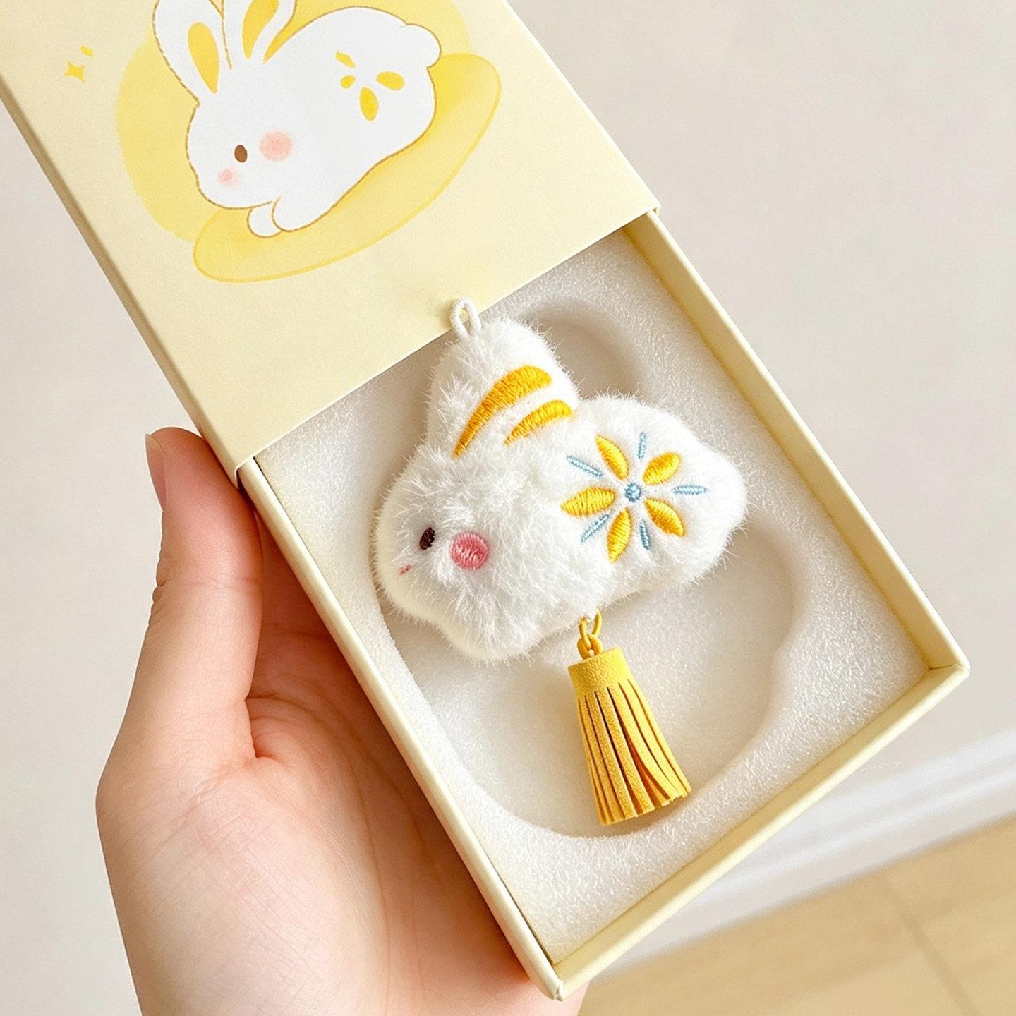 中秋节玉兔挂件可爱背包装饰钥匙扣挂饰高颜值毛绒公仔送朋友礼物