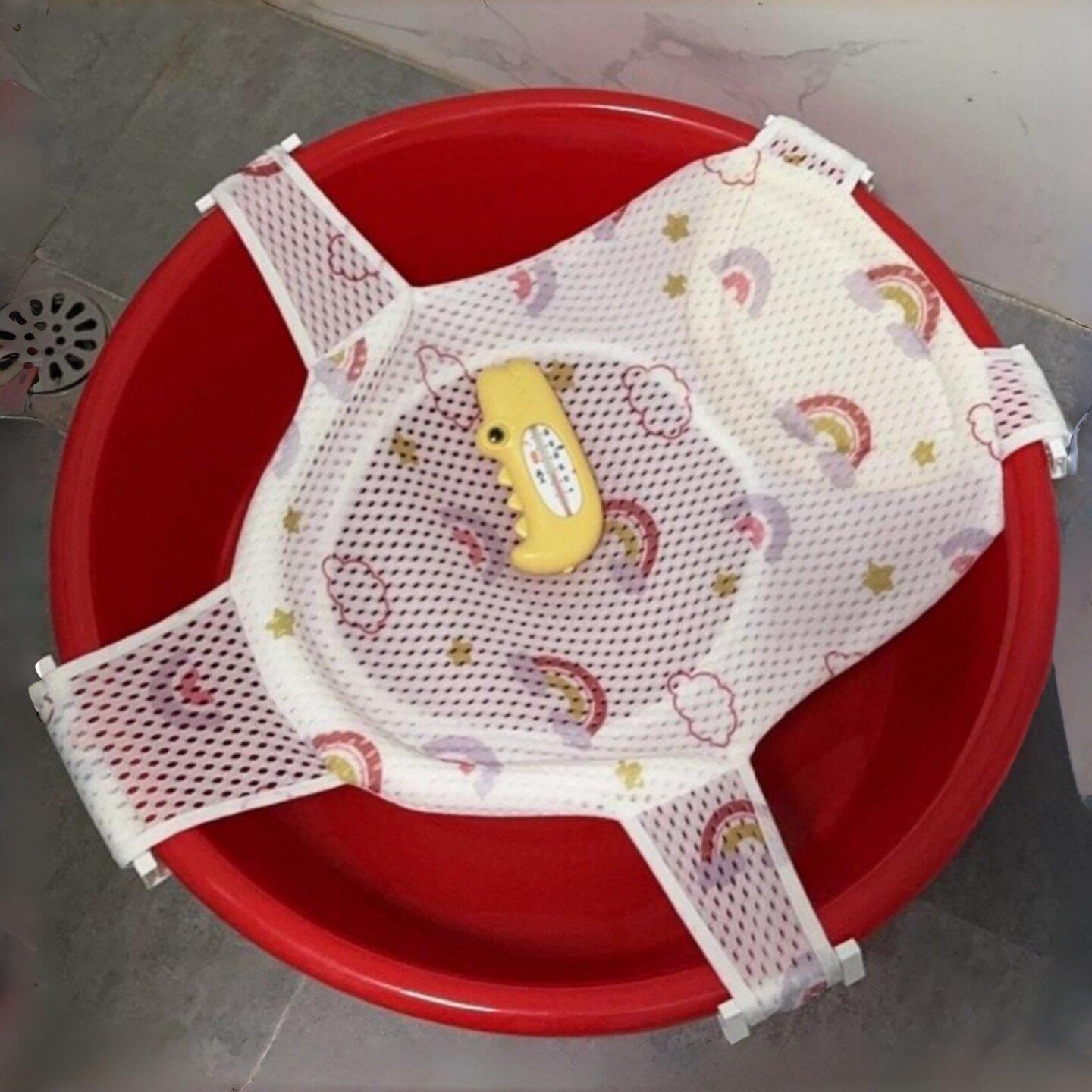 婴儿洗澡躺托宝宝悬浮浴网小孩洗澡盆浴垫小月龄圆盆网兜洗澡神器