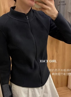 XIA夏夏新款冬季石墨烯发热保暖开衫外套女修身有型立领拉链防风