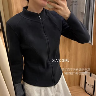 XIA夏夏新款冬季石墨烯发热保暖开衫外套女修身有型立领拉链防风