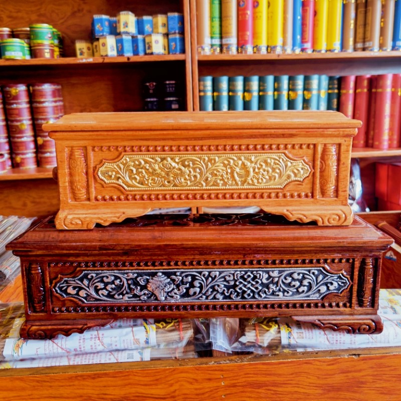 香薰炉藏式卧香炉印度手工红木香盒藏式用品家用茶室木质线香盒