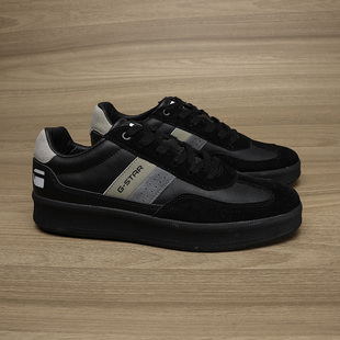 低帮皮面运动鞋 男士 黑色系带休闲鞋 潮鞋 斯 3.9 百搭板鞋 G.T