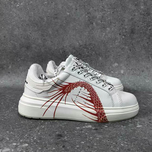 11.11JR杂款 防滑缓震舒适脚感全皮面板鞋 探018 037 轻奢真皮运动鞋