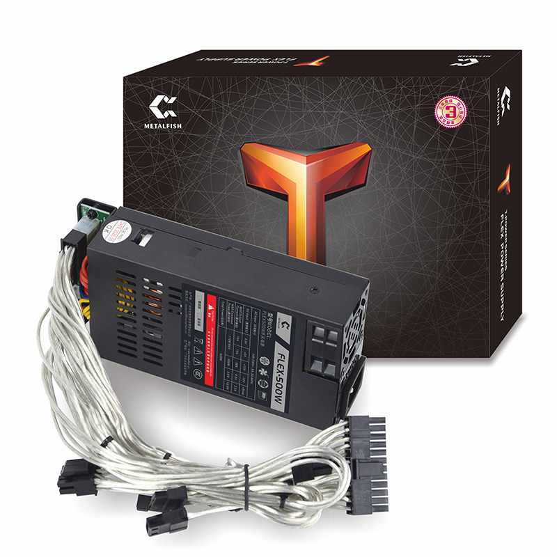 全模组小1u电源额定500w超400w静音温控nas服务器一体机flex电源