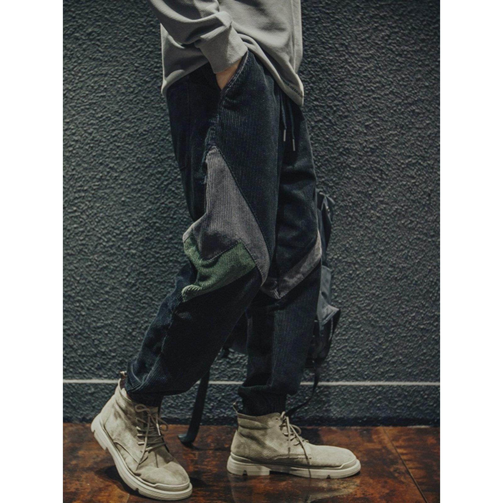 コーデュロイの潮牌秋季覆古灯芯绒休闲裤男长裤大码哈伦束脚裤子,男装,中老年上装,淘宝优惠券,粉丝福利购,淘宝优惠卷