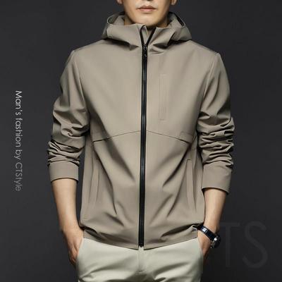 A.D【香港】秋季新款~男士户外连帽夹克防风轻商务休闲外套风衣