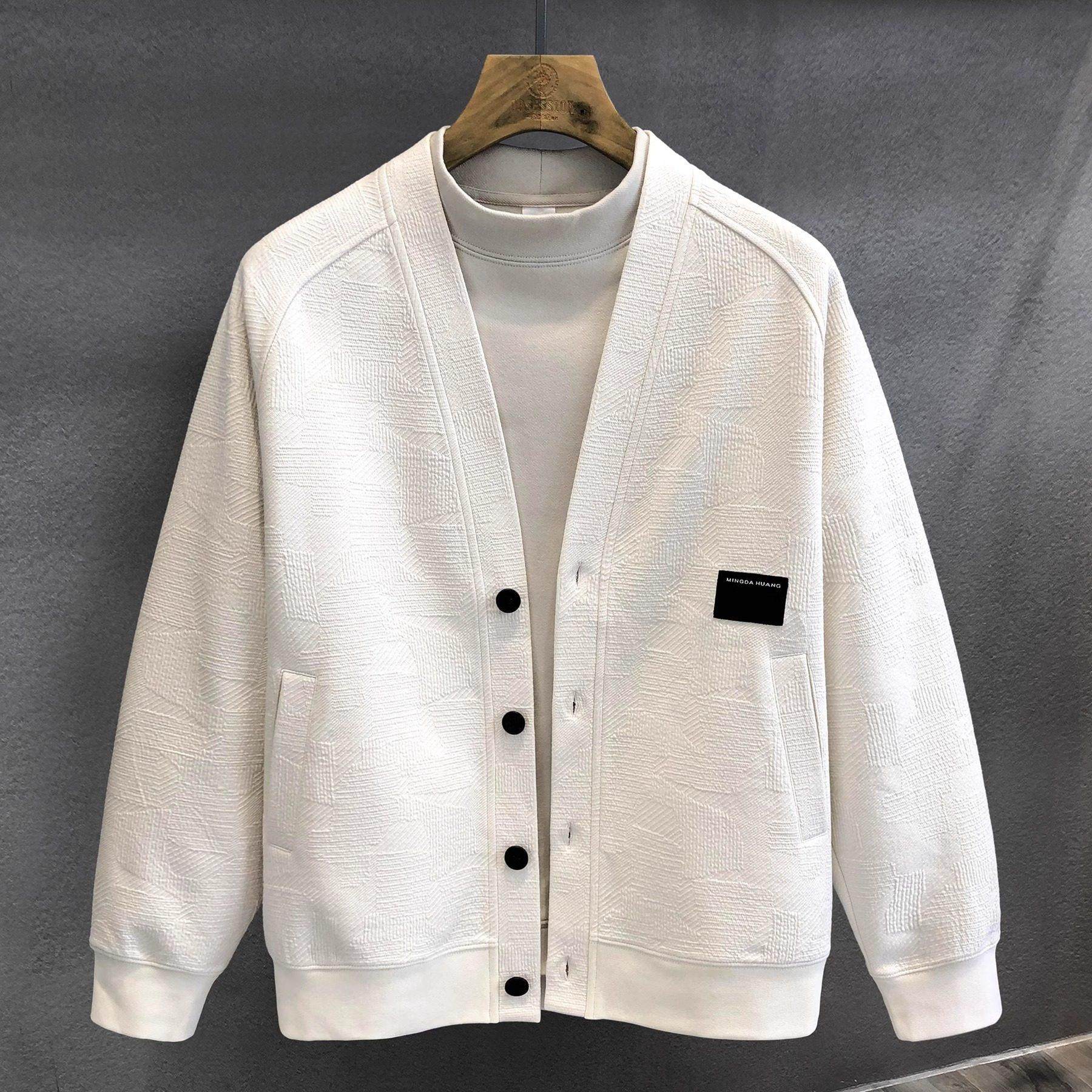 it neith BIAS法式高级感针织衫开衫夹克男春秋新款毛衣休闲外套,男装,大码上装,淘宝优惠券,粉丝福利购,淘宝优惠卷