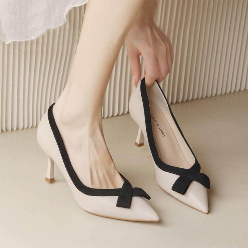 Craes Kally 浪漫迷人！ 气质高跟鞋女士7cm细跟尖头高级感通勤款,女鞋,雨鞋,淘宝优惠券,粉丝福利购,淘宝优惠卷