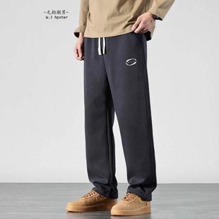 男2025秋季 运动卫裤 BIAS潮牌美式 宽松直筒高街垂感休闲 neith