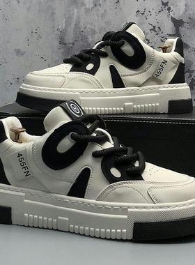 自由穿搭定义~CKL Backup!潮流设计小白鞋男气质厚底板鞋内增高软