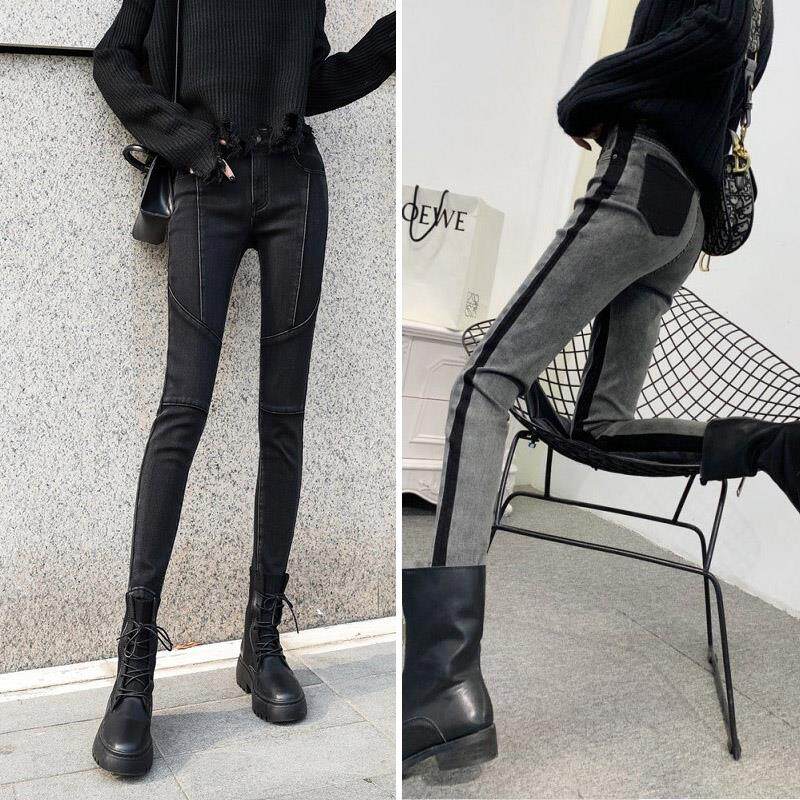 欧洲站紧身小脚牛仔裤女2025秋冬新款高腰小个子显瘦时尚铅笔裤潮