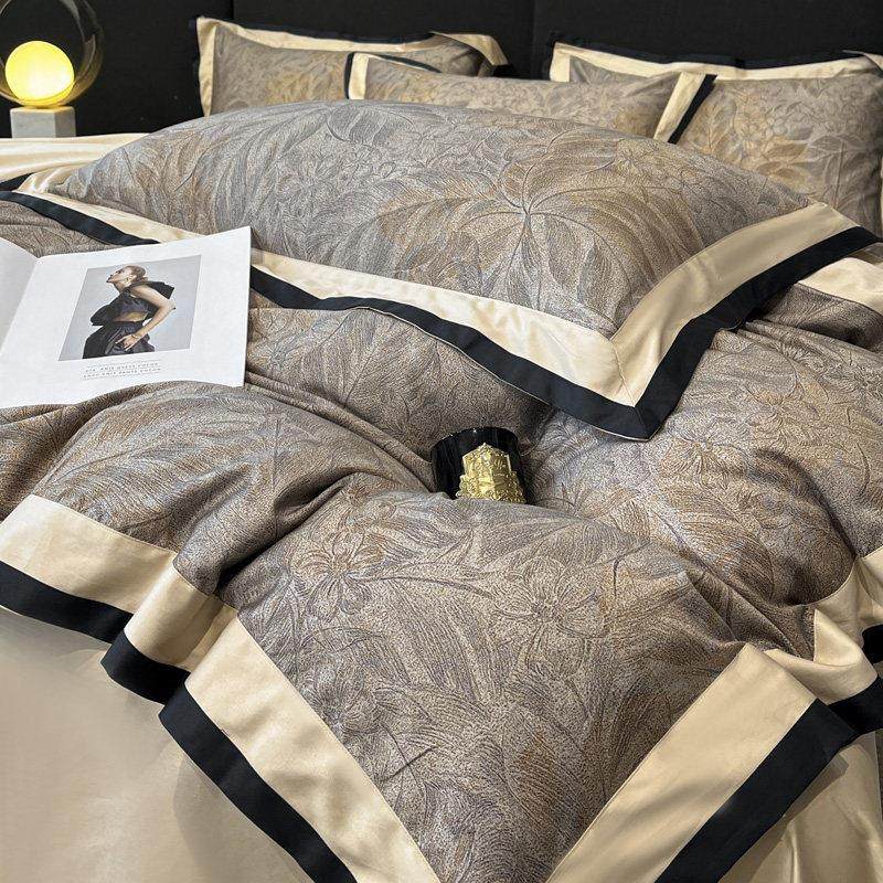 A类母婴级200S长绒棉四件套全棉床单纯棉印花被套轻奢风床上用品4,床上用品,学生床品套件,淘宝优惠券,粉丝福利购,淘宝优惠卷