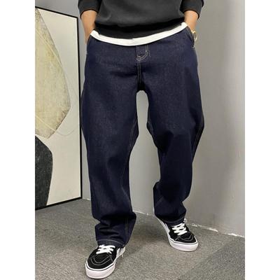 Home Daily 不说废话，闭眼入！春秋款覆古做旧宽松直筒牛仔裤男