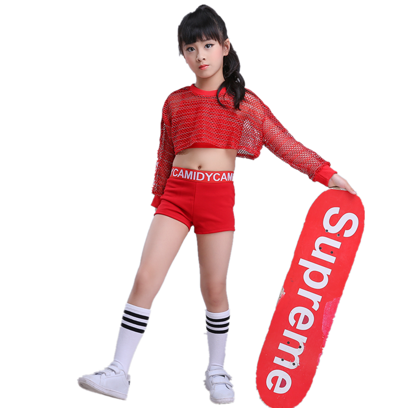 啦啦操服街舞服少儿童架子鼓服潮走秀表演出服小女孩爵士舞蹈服装