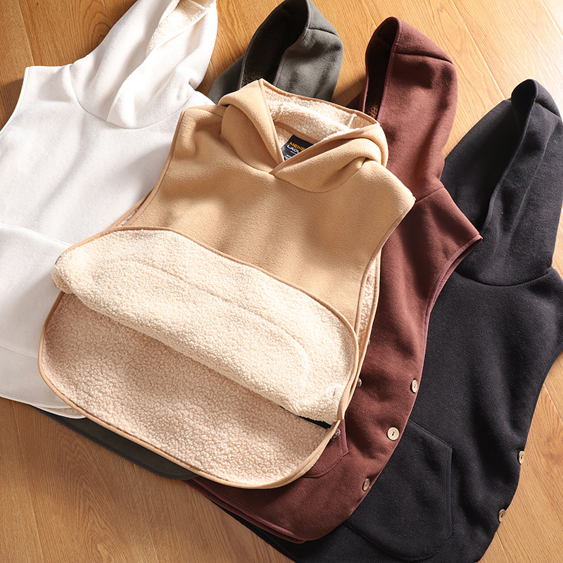 大捡漏 380g超细摇粒绒+羊羔绒保暖男士休闲连帽背心秋冬马甲外套,男装,常规马甲,淘宝优惠券,粉丝福利购,淘宝优惠卷