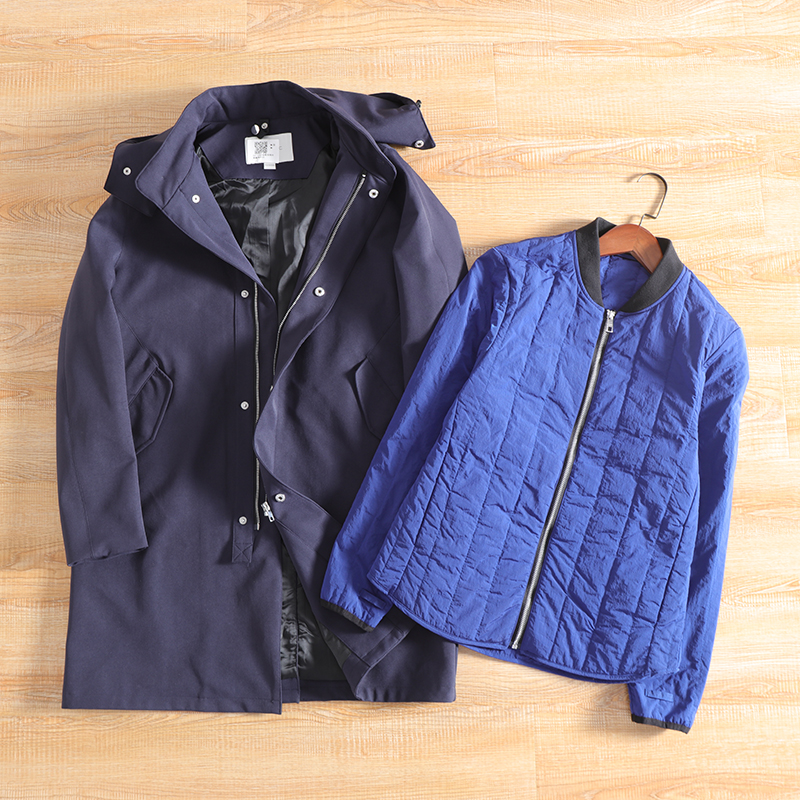 三合一中长款可脱内胆夹克外套男