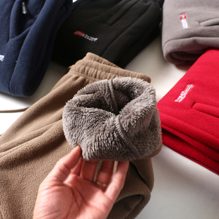 秋冬男女蓄热保暖抗寒休闲直筒卫裤 挪威户外 加绒加厚一条过冬