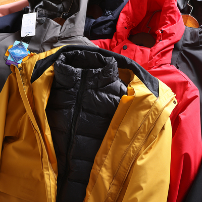 男女三合一冲锋衣羽绒服夹克外套