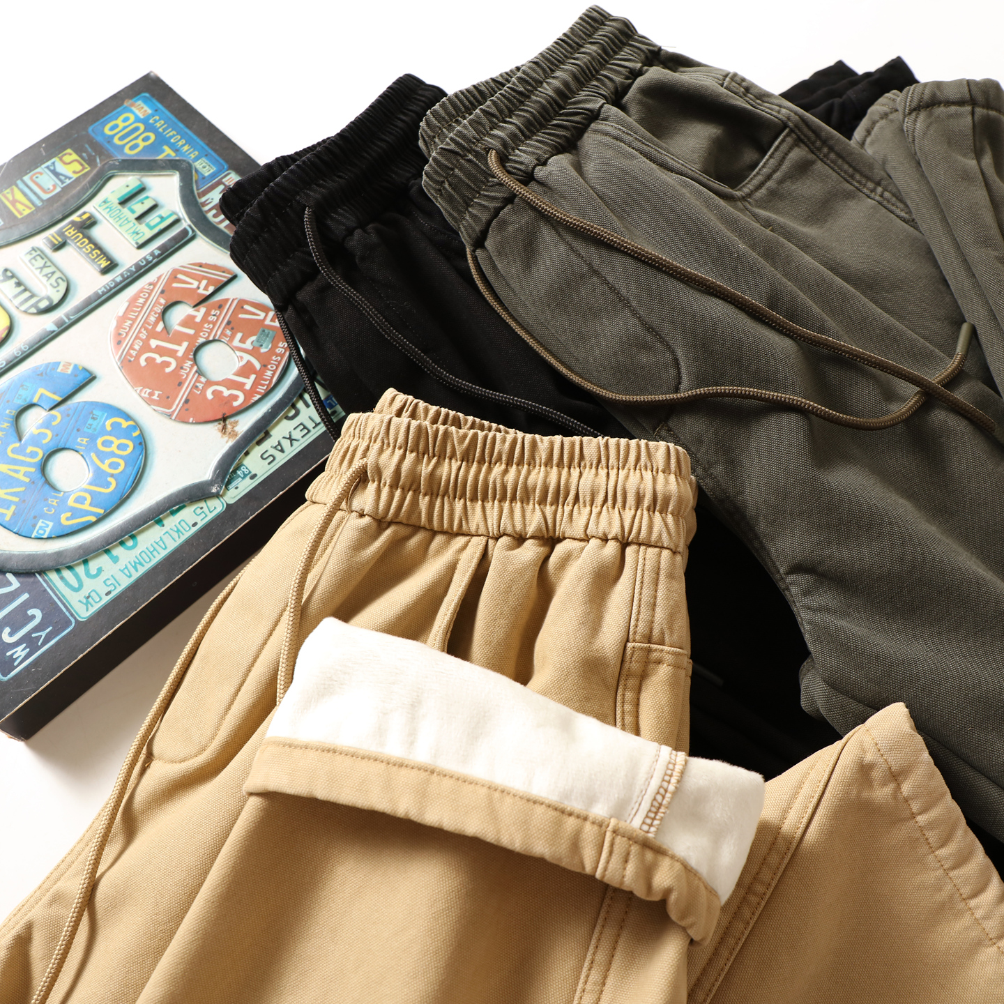 美拉德弯刀阔腿裤耐撕裂伞兵工装