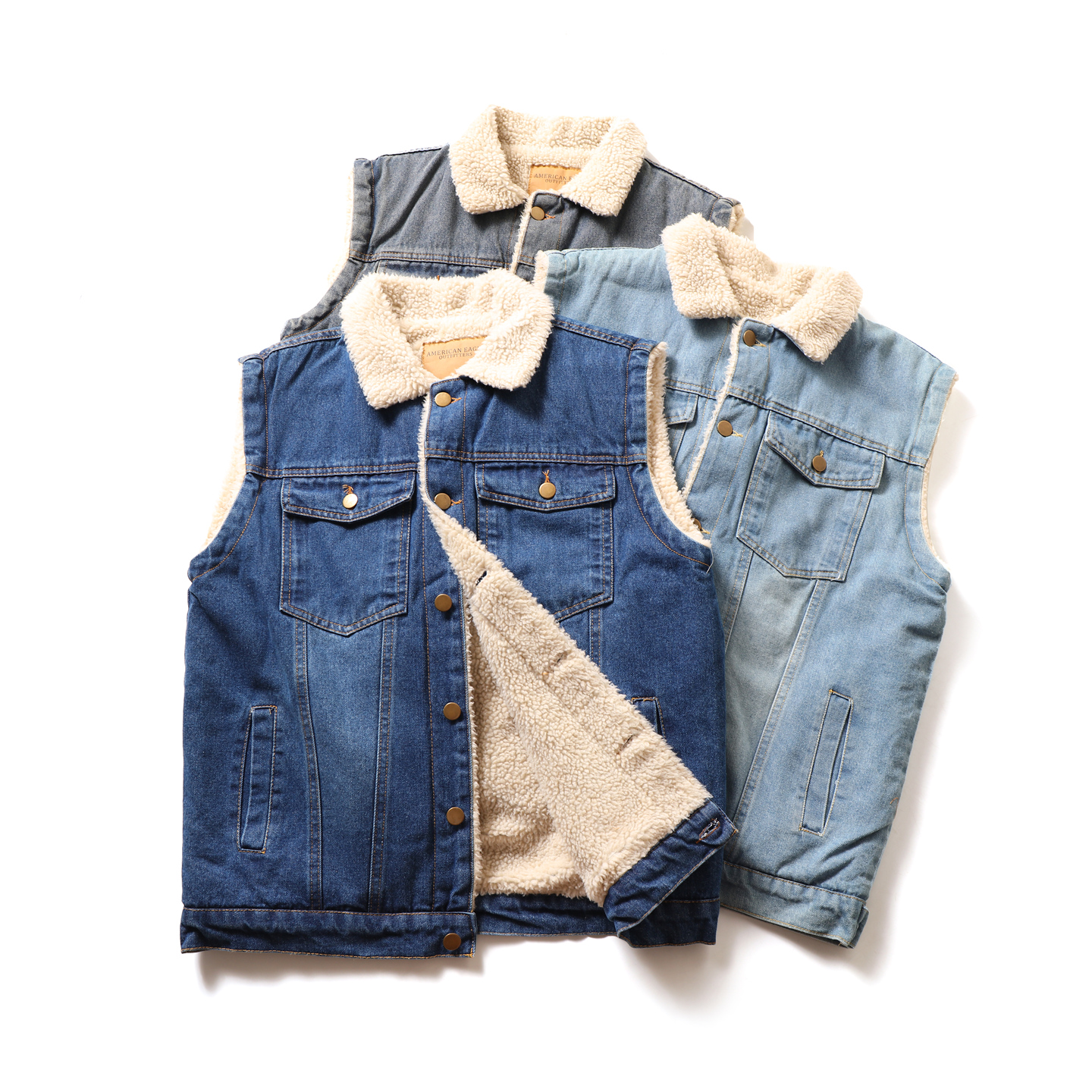 无注册商标磅美式复古工装马甲