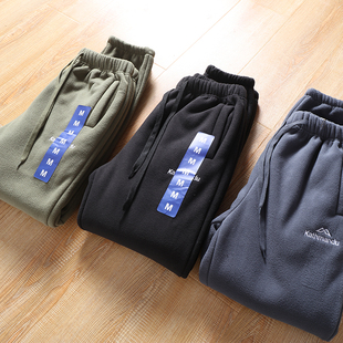 大羊洲高端户外冬季男女情侣休闲裤男士加绒加厚束脚裤卫裤棉裤