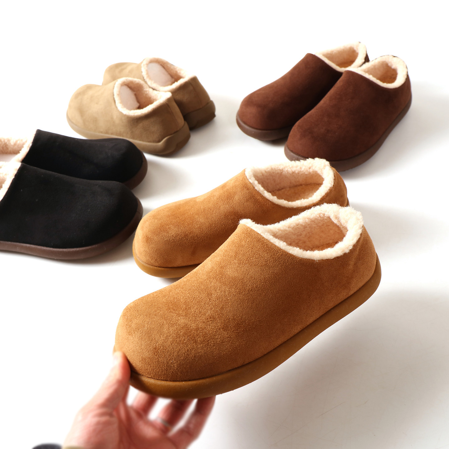 皮毛一体全包小土豆博肯鞋男女冬季保暖一脚蹬懒人雪地靴加绒鞋子,流行男鞋,时尚雪地靴,淘宝优惠券,粉丝福利购,淘宝优惠卷