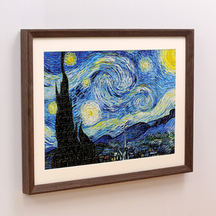 1000片拼图实木大相框挂墙500装 框裱画框300拼图框架定制裱框2000