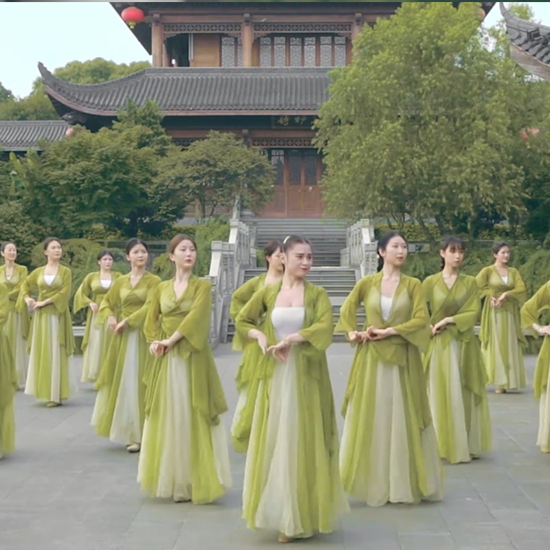 古典舞蹈服寻茶纱衣飘逸练功中国