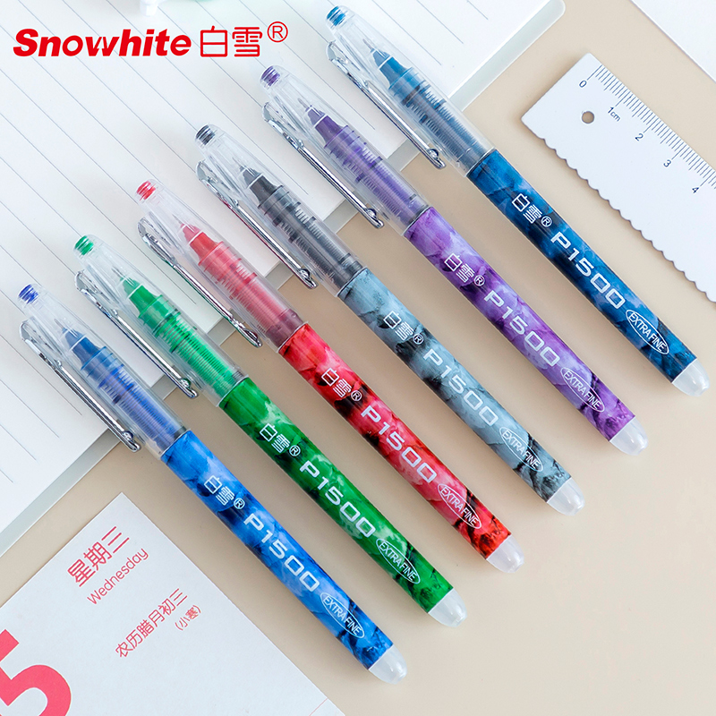 白雪速干彩色直液式中性笔走珠笔
