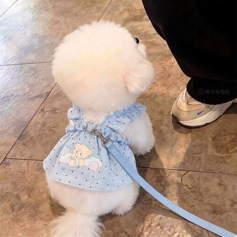 狗狗衣服宠物防晒衣比熊雪纳瑞薄款夏天背心小型犬狗牵引绳胸背
