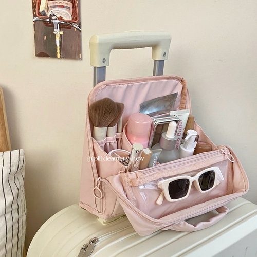 化妆品包站立式女便携外出大容量2025新款高端多功能刷旅行收纳包