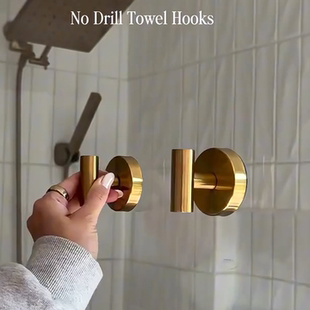 【家居好物】浴室挂钩无痕免打孔强力承重吸盘式不锈钢毛巾收纳钩