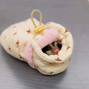 蜜袋鼯窝冬季加绒加厚保暖窝幼鼠小仓鼠花枝鼠通用睡觉窝可爱睡袋