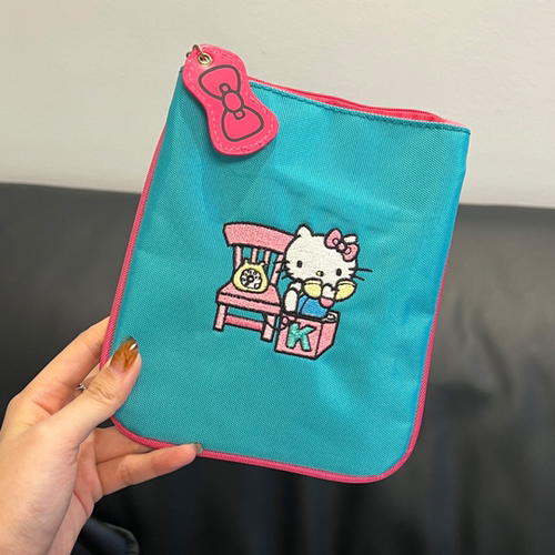 刺绣hellokitty收纳包卡包证件数据线洗漱姨妈巾耳机充电器包可爱