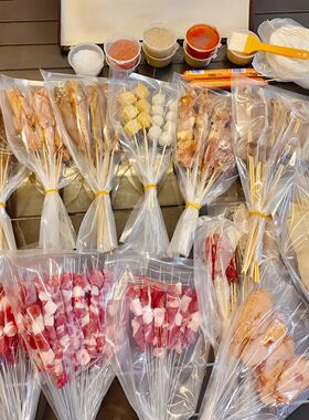 露营烧烤袋食品分装袋可携式户外专用野餐烤串透明包装袋防尘保鲜