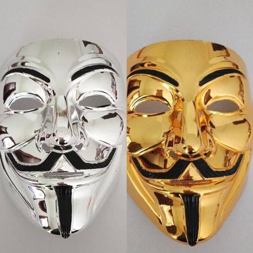 黑客面具高级特效炫酷神兽万圣节面具华丽V字设计定制低调面具