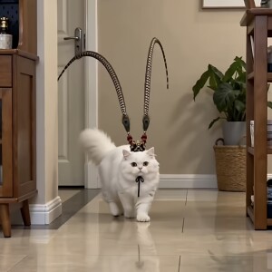 武安侯同款发饰猫咪头冠创意宠物变装秀趣味紫金冠逐玉电视机同款