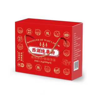 西湖藕粉纯藕粉无添加蔗糖原味古法莲藕粉羹官方旗舰店正品礼盒装