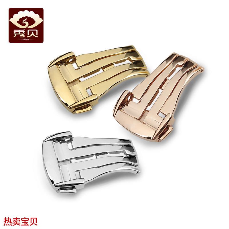 适用原装手表配件表扣欧米茄超霸皮表带表扣皮带扣双按扣1820mm