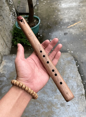 庄生梦蝶/极简主义G调短笛便携超短竖笛印第安哨笛木制笛子
