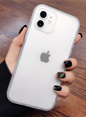 适用苹果12手机壳XR硅胶iphoneX磨砂11PRO/MAX白色XSMAX防摔套7/8plus